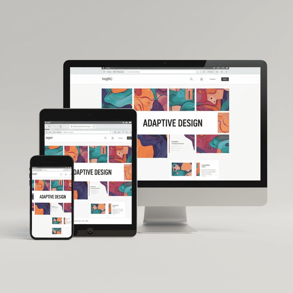 Website design responsive across mobile, tablet, and desktop